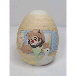Vintage Emmett Kelly Flambro Collectible 3.5" Egg